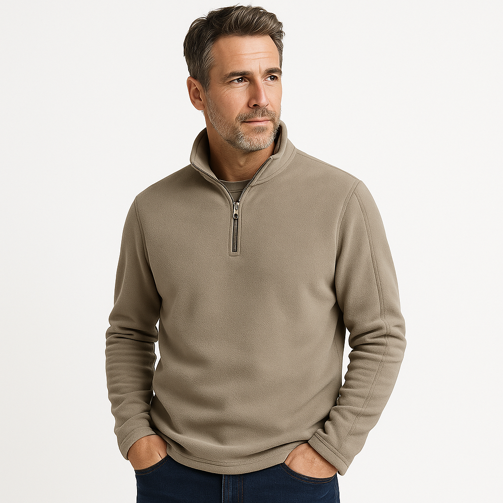 🔥The Last Day 49% OFF🔥Men's Stand Collar Half Zip Long Sleeve Hoodie Sweatshirt Fleece Pullover