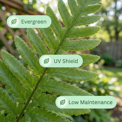 🌱 Boston Fern Hanging Plant — Lifelike, Large & UV-Resistant