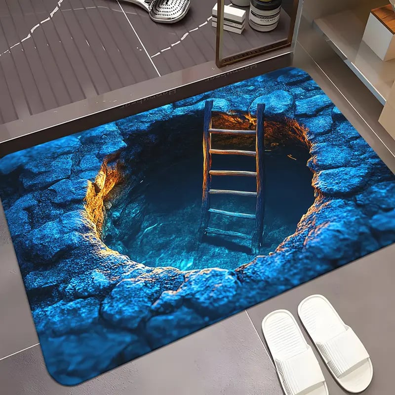 🔥Last Day 75% OFF - 😮Visual Illusion Endless Abyss Pattern HD Printed Non-Slip Doormat👀⭐