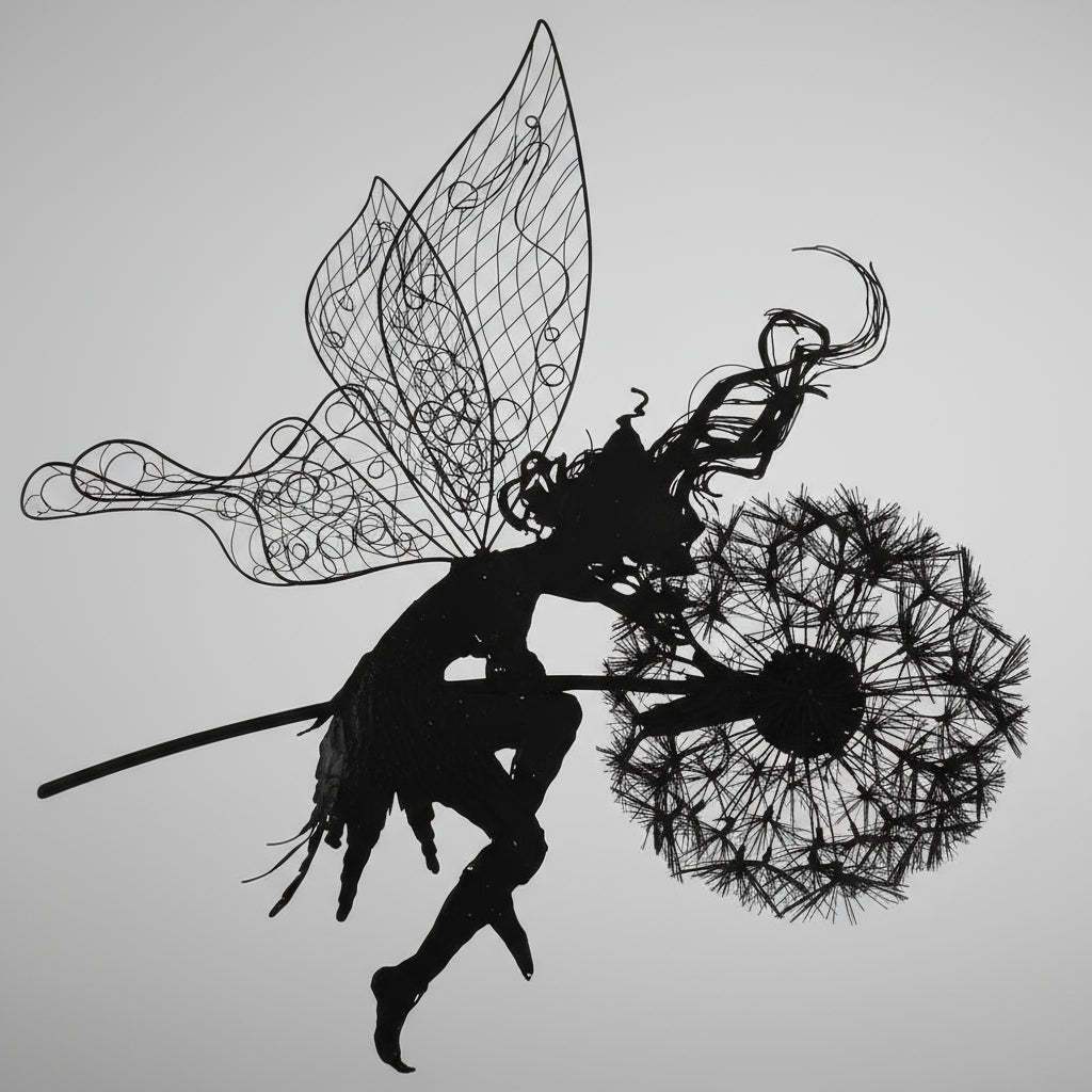 Metal Fairy Garden Sculptures Outdoor Decorative Yard Art