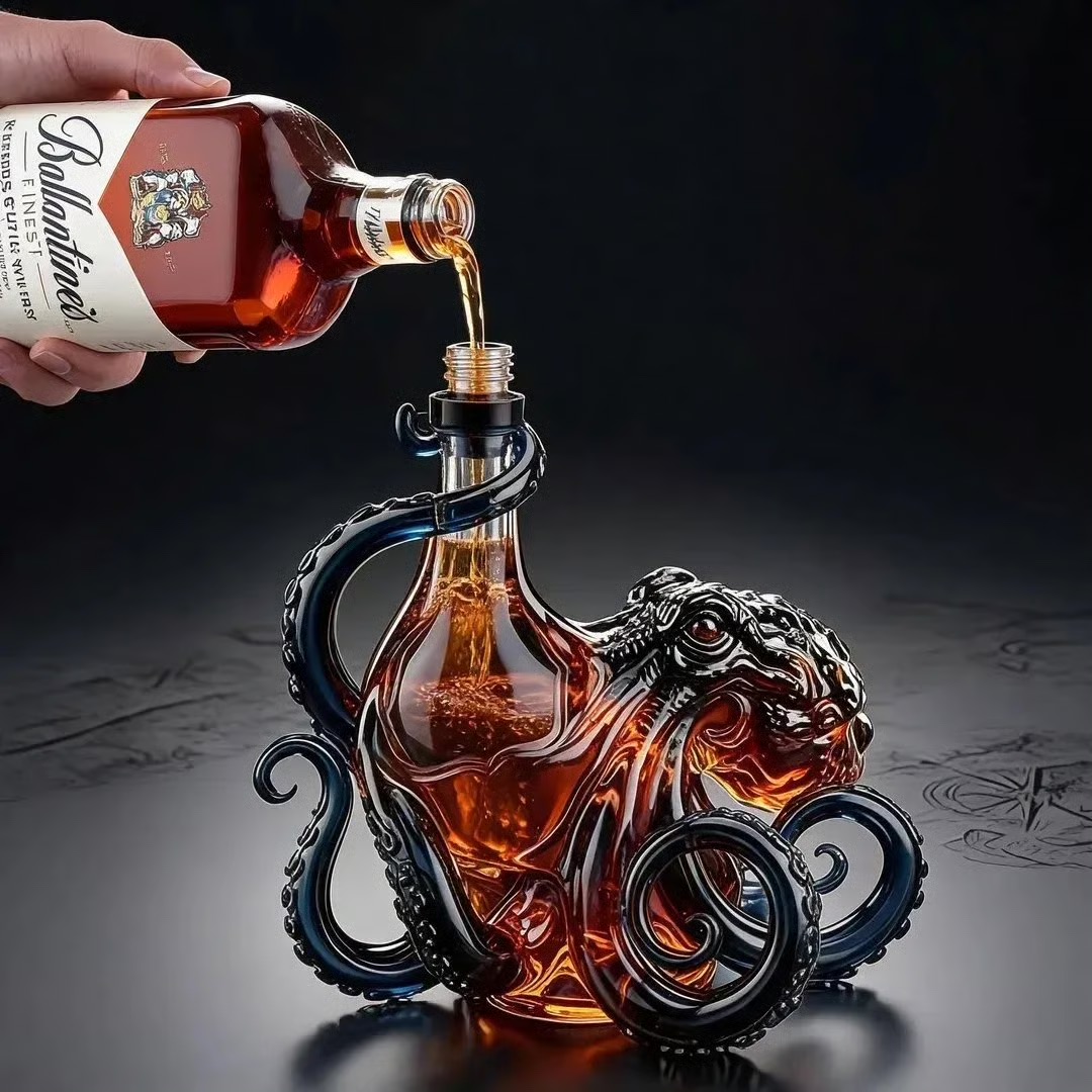 Suggested image: three-step setup showing the bottle placed on a bar shelf, cabinet, or gift table