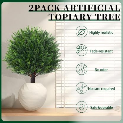 🔥UV Resistant Artificial Cedar Topiary Ball Tree