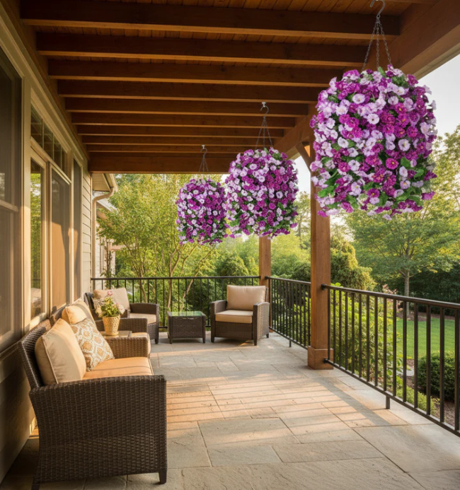 🔥70% Off Last Day🔥Ever bloom Cascades Timeless Beauty & Effortless Ambiance ,UV Resistant Artificial Petunias Flowers