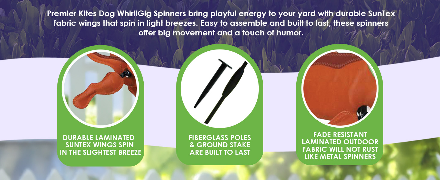 Garden spinner, Suntext fabric wings, outdoor decoration, wind catcher, weather-resistant,