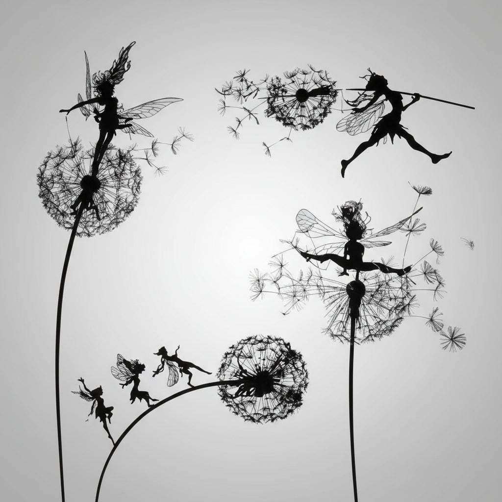 Metal Fairy Garden Sculptures Outdoor Decorative Yard Art