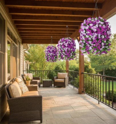 🔥70% Off Last Day🔥Ever bloom Cascades Timeless Beauty & Effortless Ambiance ,UV Resistant Artificial Petunias Flowers