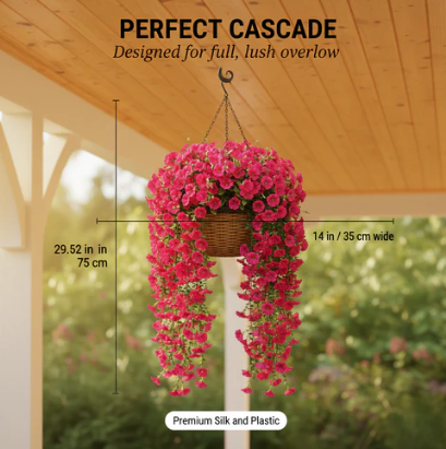 🔥70% Off Last Day🔥Ever bloom Cascades Timeless Beauty & Effortless Ambiance ,UV Resistant Artificial Petunias Flowers