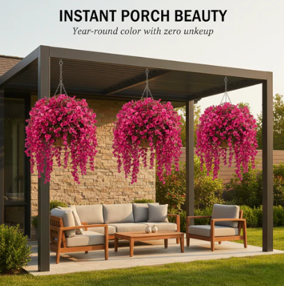 🔥70% Off Last Day🔥Ever bloom Cascades Timeless Beauty & Effortless Ambiance ,UV Resistant Artificial Petunias Flowers
