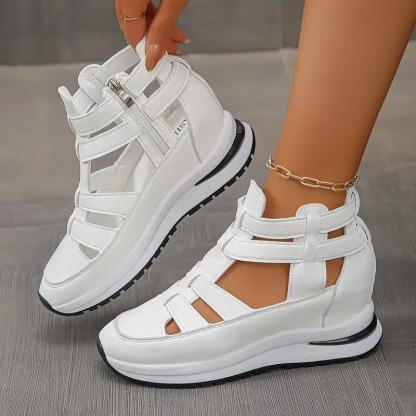 🔥Last Day 75% OFF - Side Zipper Comfortable Lightweight Wedge Sandals