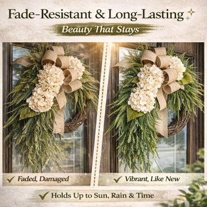  🔥Summer Special Sale🌺Hydrangea Wreath - The Perfect All - Season Front Door Decor