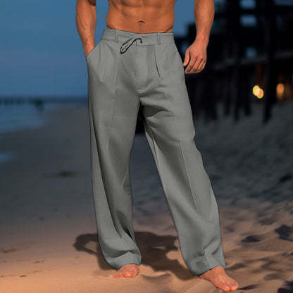 Mongolian Clothing - Men's Linen Pants