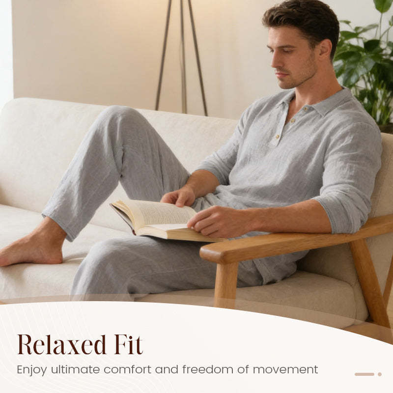 ⏳Time-Limited Special⏰Men's Linen Blend 2-Piece Casual Set