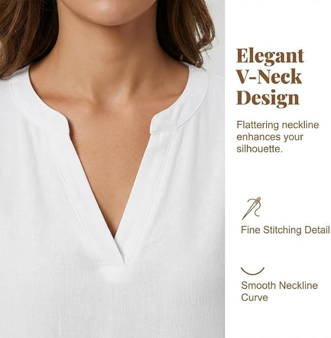 🔥Women's Plain Short Sleeve Blouse, Casual Solid Color Top for Daily Wear, Ladies Clothes for All Seasons