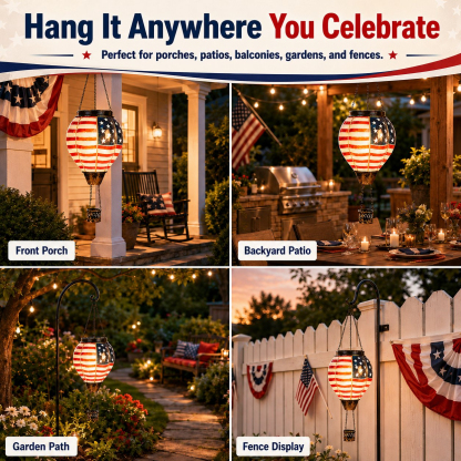 Independence Day Solar Hot Air Balloon Lantern