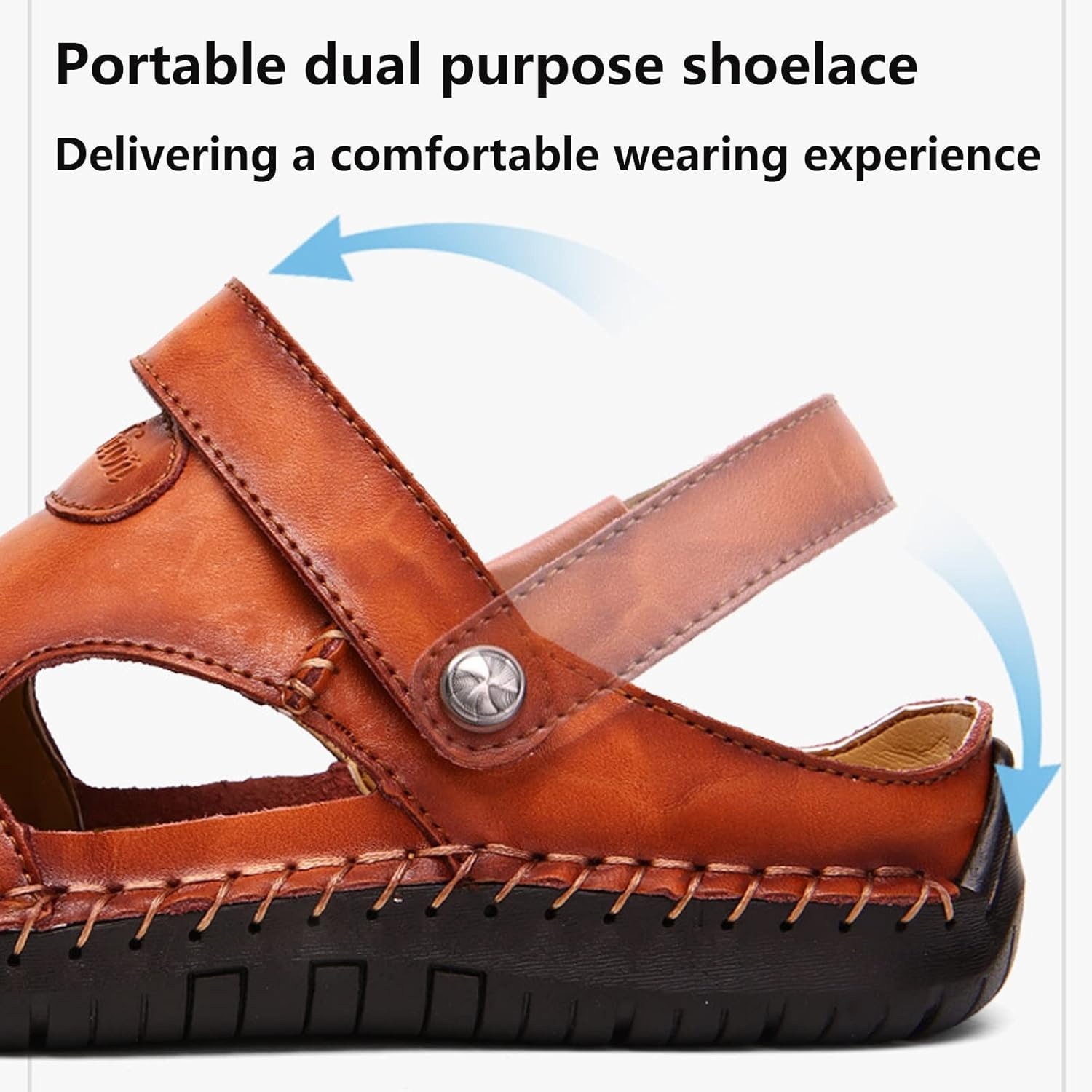 Dazzling Slip-On Leather Sandals