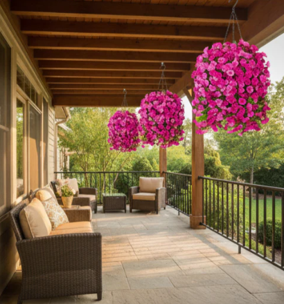 🔥70% Off Last Day🔥Ever bloom Cascades Timeless Beauty & Effortless Ambiance ,UV Resistant Artificial Petunias Flowers