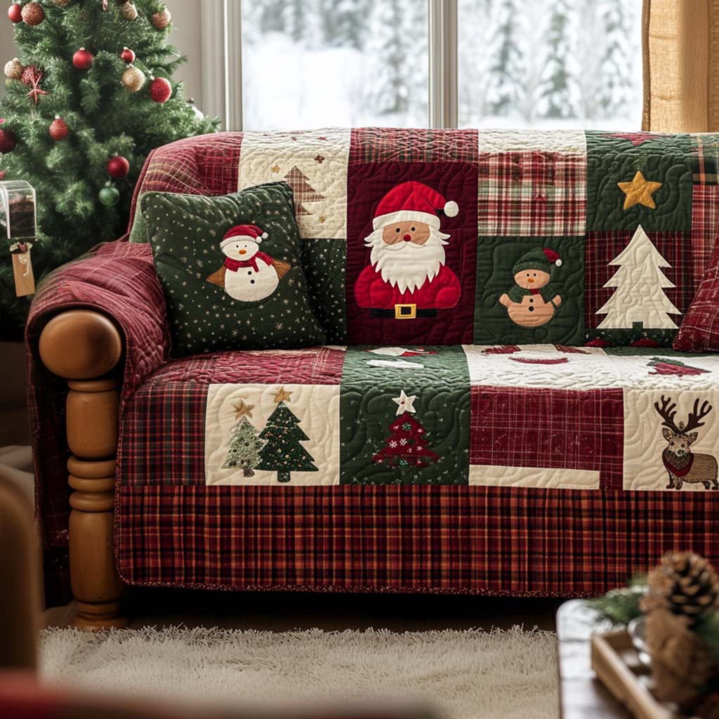 Marivn® Xmas Quilted Sofa Cover