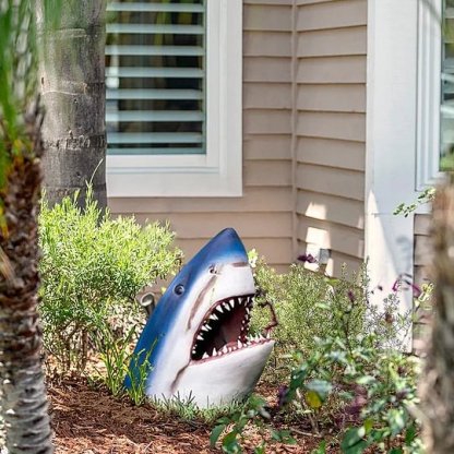 🦈Great White Shark Garden Art