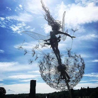 Metal Fairy Garden Sculptures Outdoor Decorative Yard Art