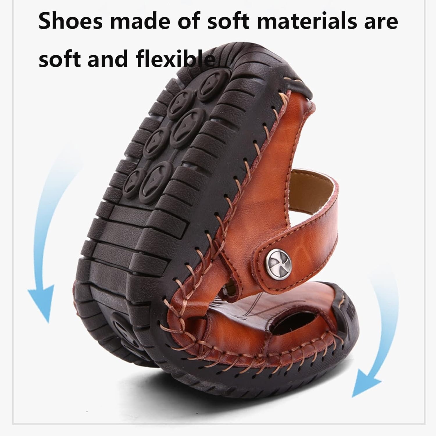 Dazzling Slip-On Leather Sandals