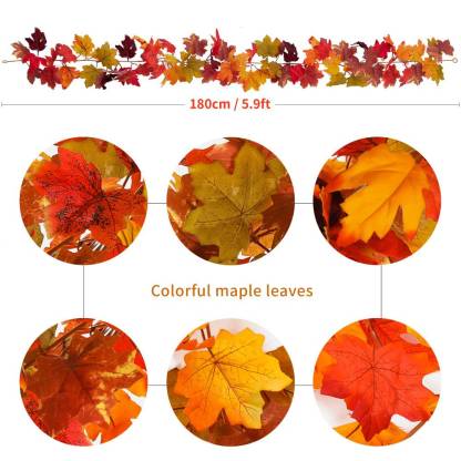 Artificial Maple Leaf Autumn Garland🍁