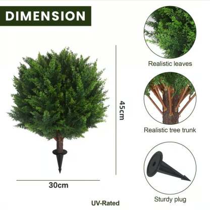 💥UV Resistant Artificial Cedar Topiary Ball Tree🌲