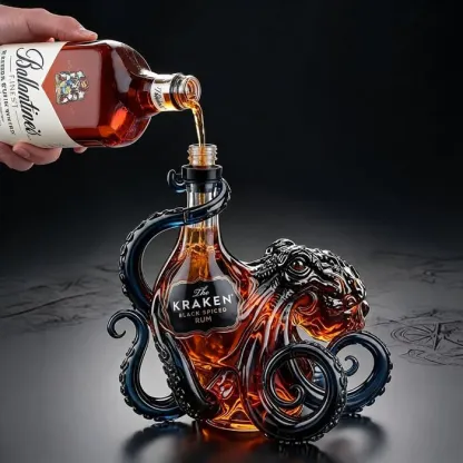 3D Kraken-Inspired Collector Rum Bottle-"Pour the rum. Keep the legend."