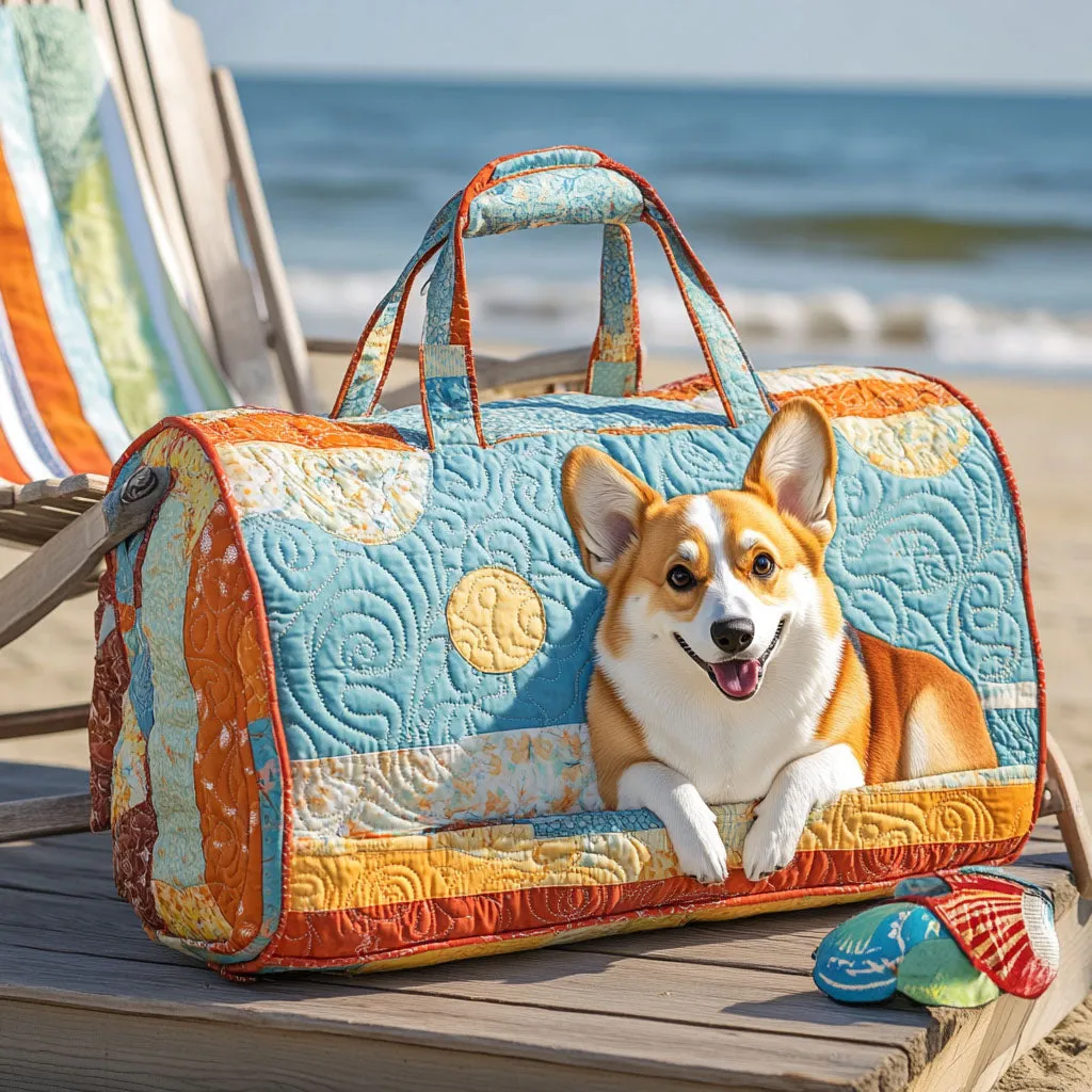 Corgi In The Beach Quilted Duffle-Bag-Fashion Trends in 2026