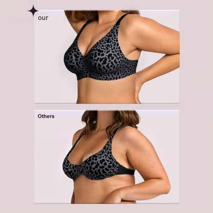 🏆LAST DAY SALE 49% OFF 🔥Super Firming Leopard Print Jelly Bra | Women Wirefree Bras 👍No More Sagging Breasts