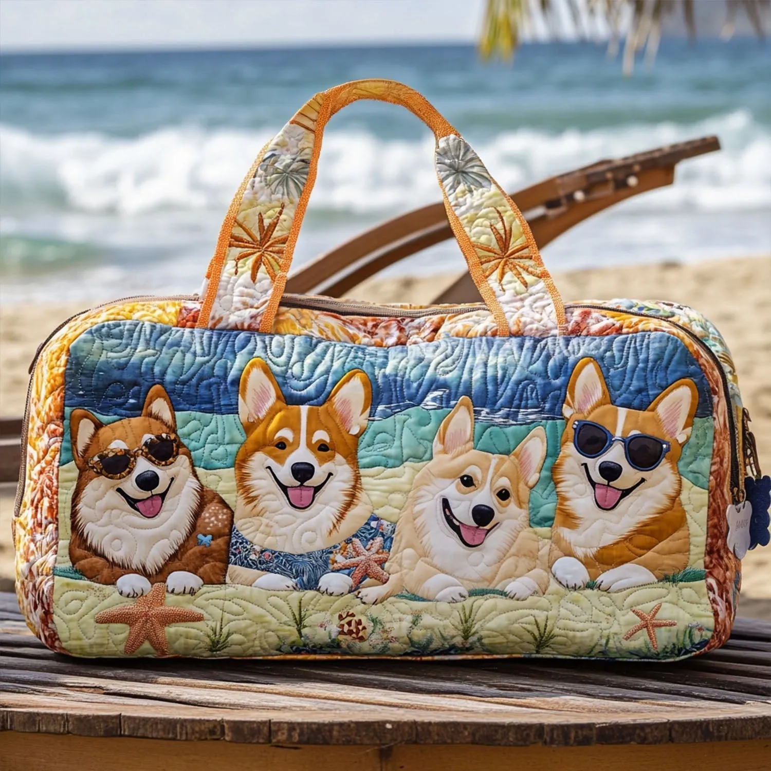 Corgi In The Beach Quilted Duffle-Bag-Fashion Trends in 2026