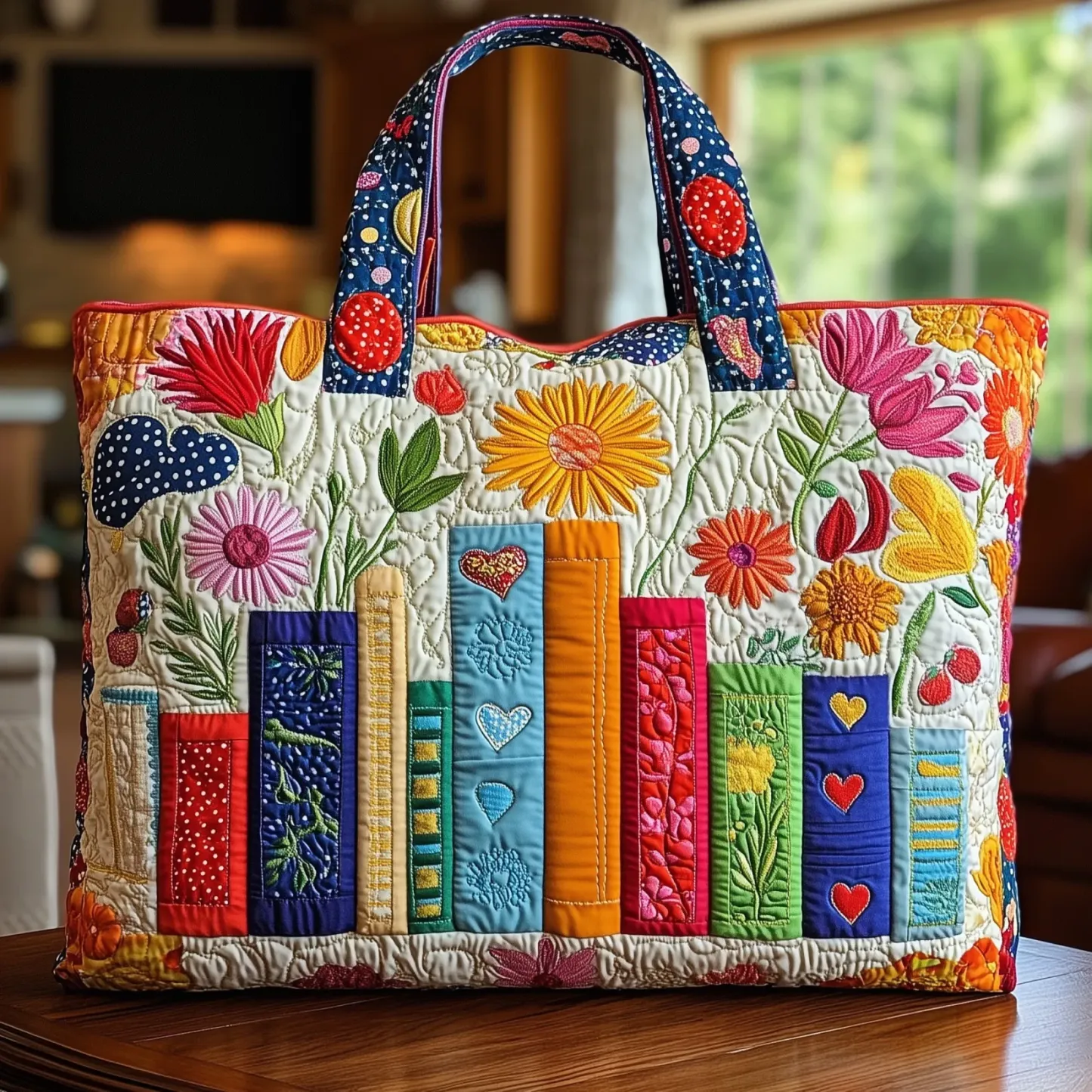 Bookworm Quilted Tote Bag GFTONL4868