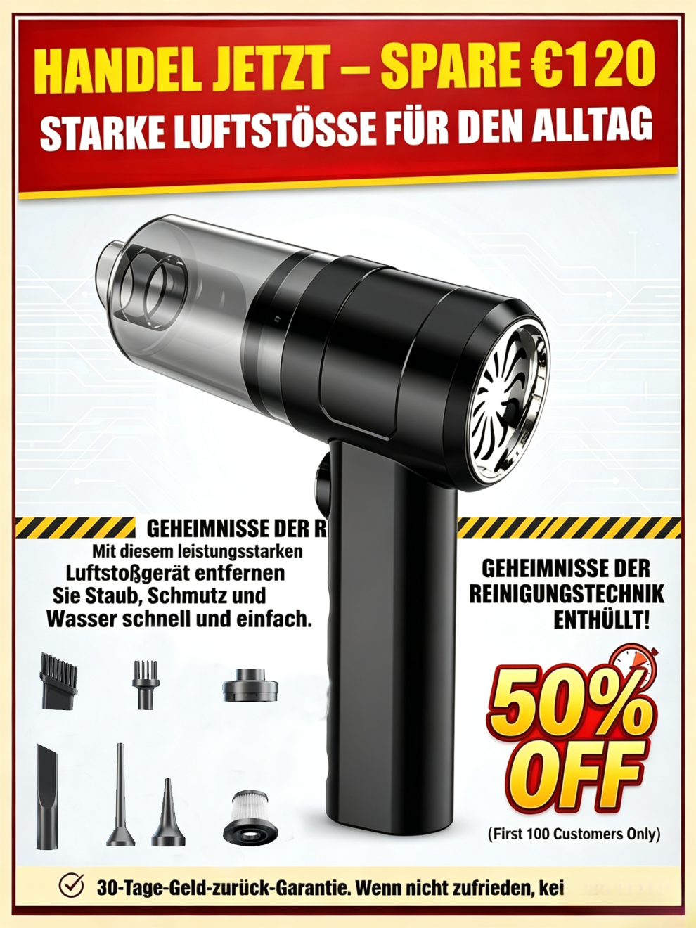 🌪️6 Sekunden – und der Akku-Power-Sauger zieht den Staub eines ganzen Jahres aus dem Auto. ⚡Schluss mit schwachen, klobigen, teuren Saugern!