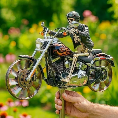 Dark Rider Motorcycle Wind Spinner • Outdoor Gothic Decor