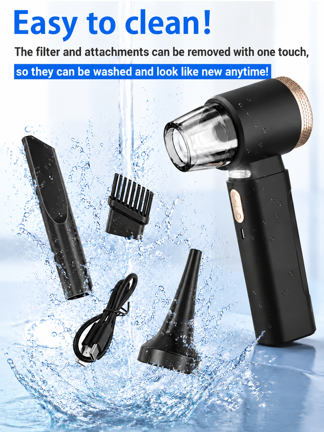 🌪️⚡ 32,000 Pa storm-force suction erases all dirt instantly!