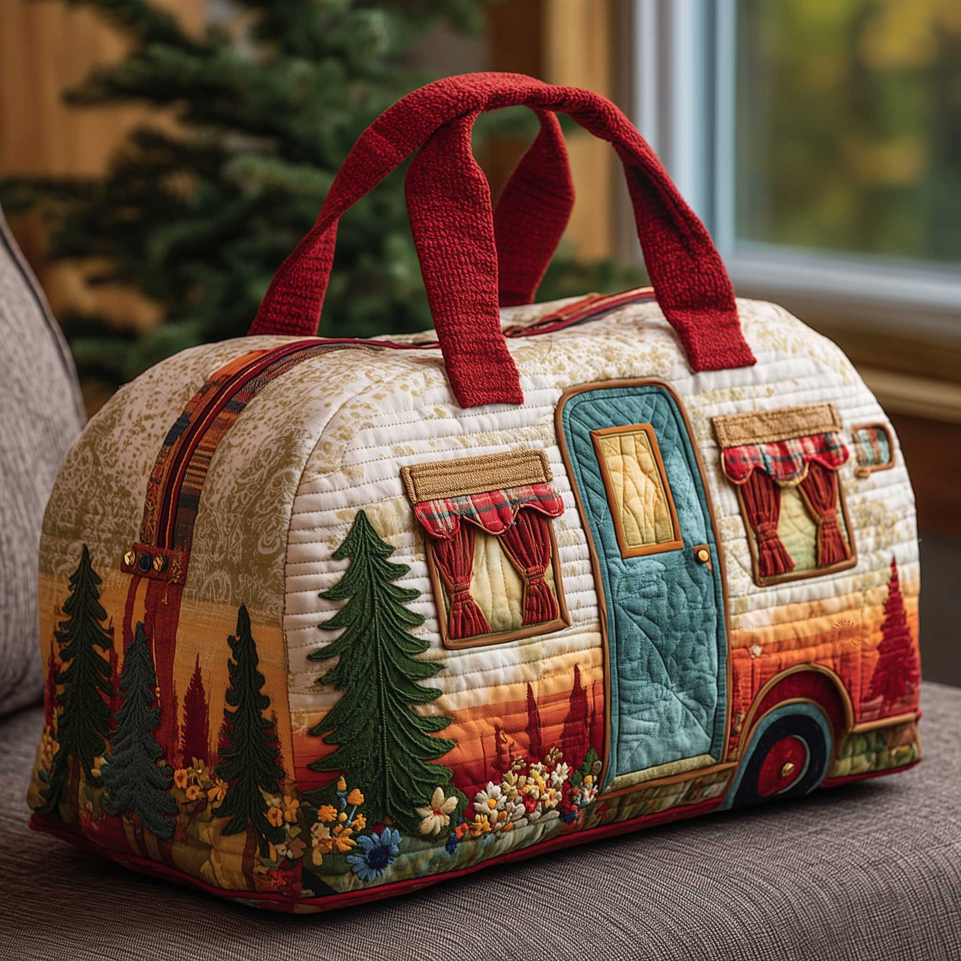Cozy Vintage RV Travel & Weekender Bag