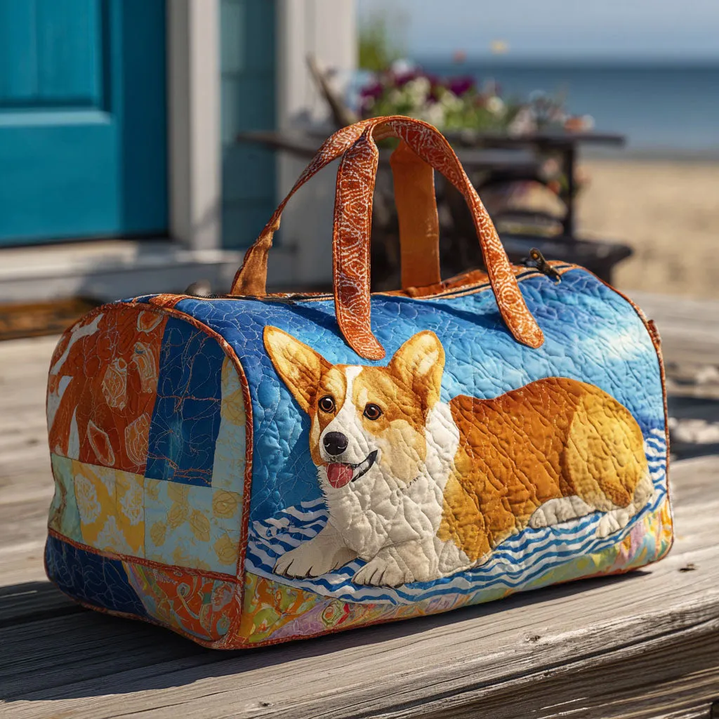 Corgi In The Beach Quilted Duffle-Bag-Fashion Trends in 2026