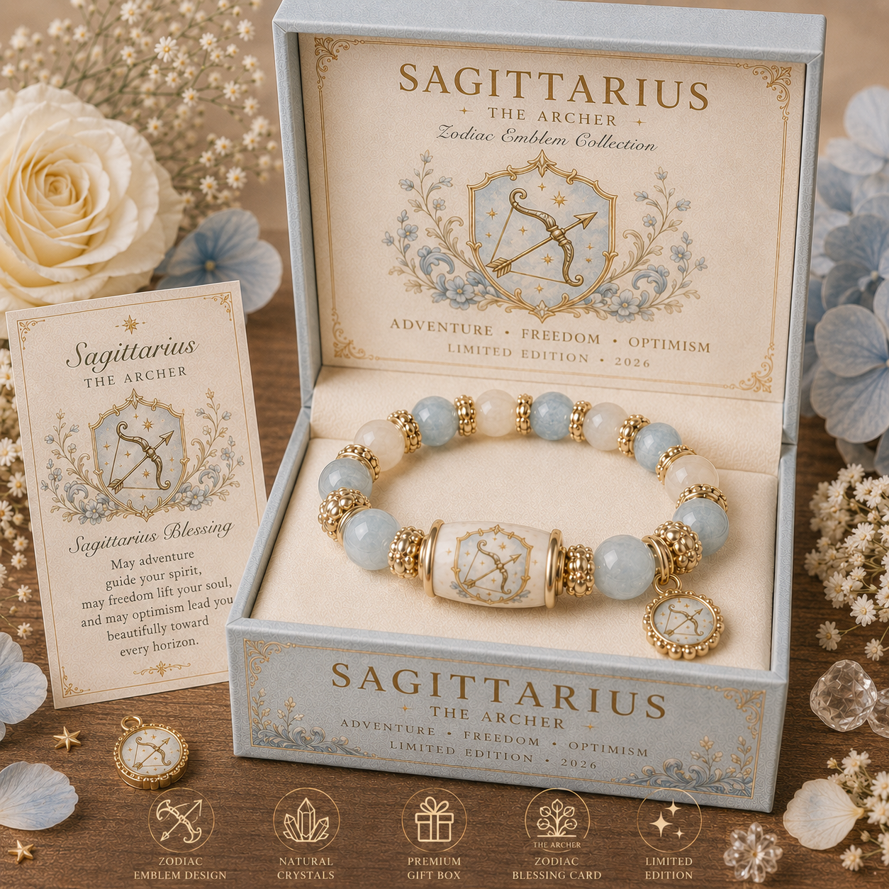 A Gift Chosen by the Stars: Personalized Zodiac Bracelet Gift Set