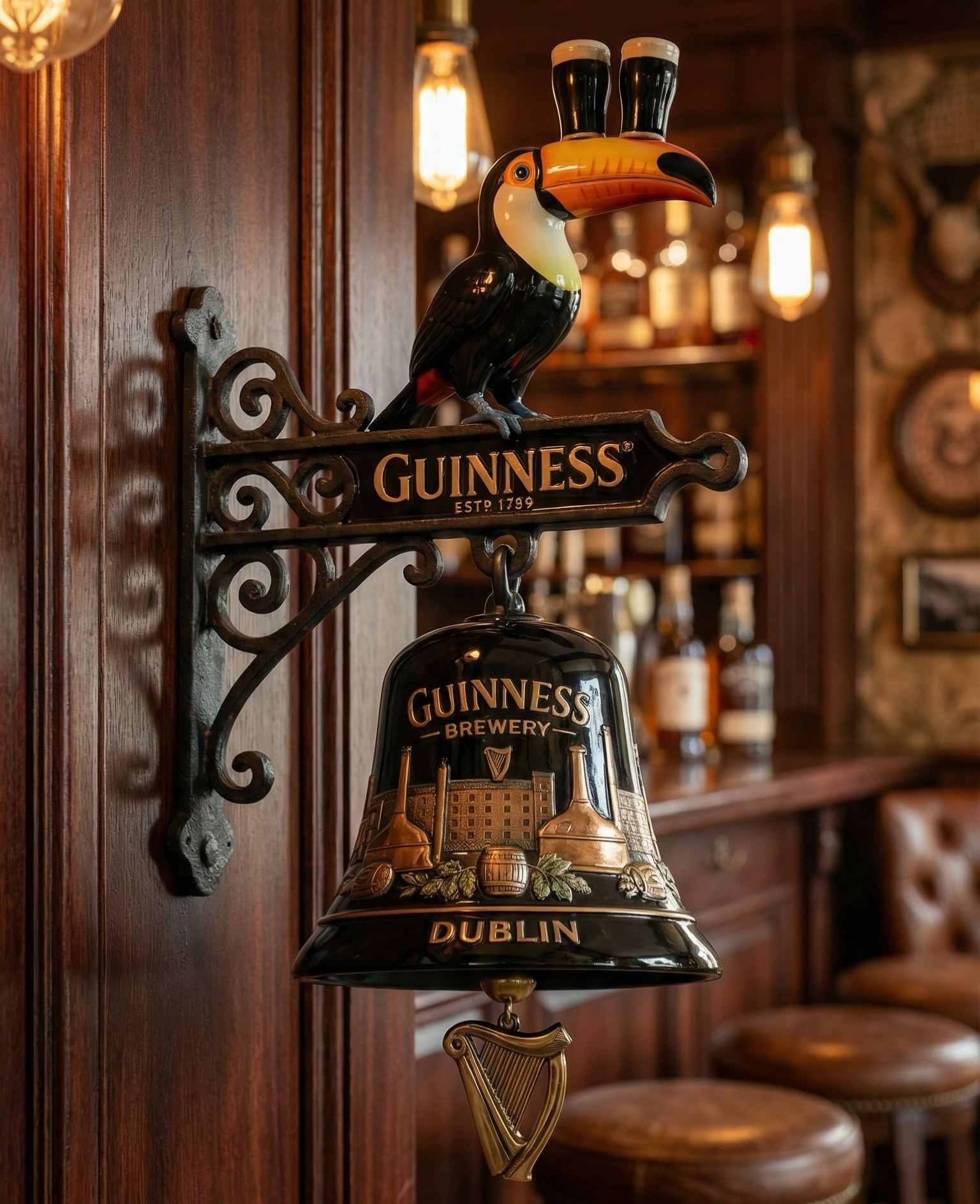 🔥 Last Day 45% OFF - 🍻Guinness ESTD 1759 Heritage Collector’s Wall Bell