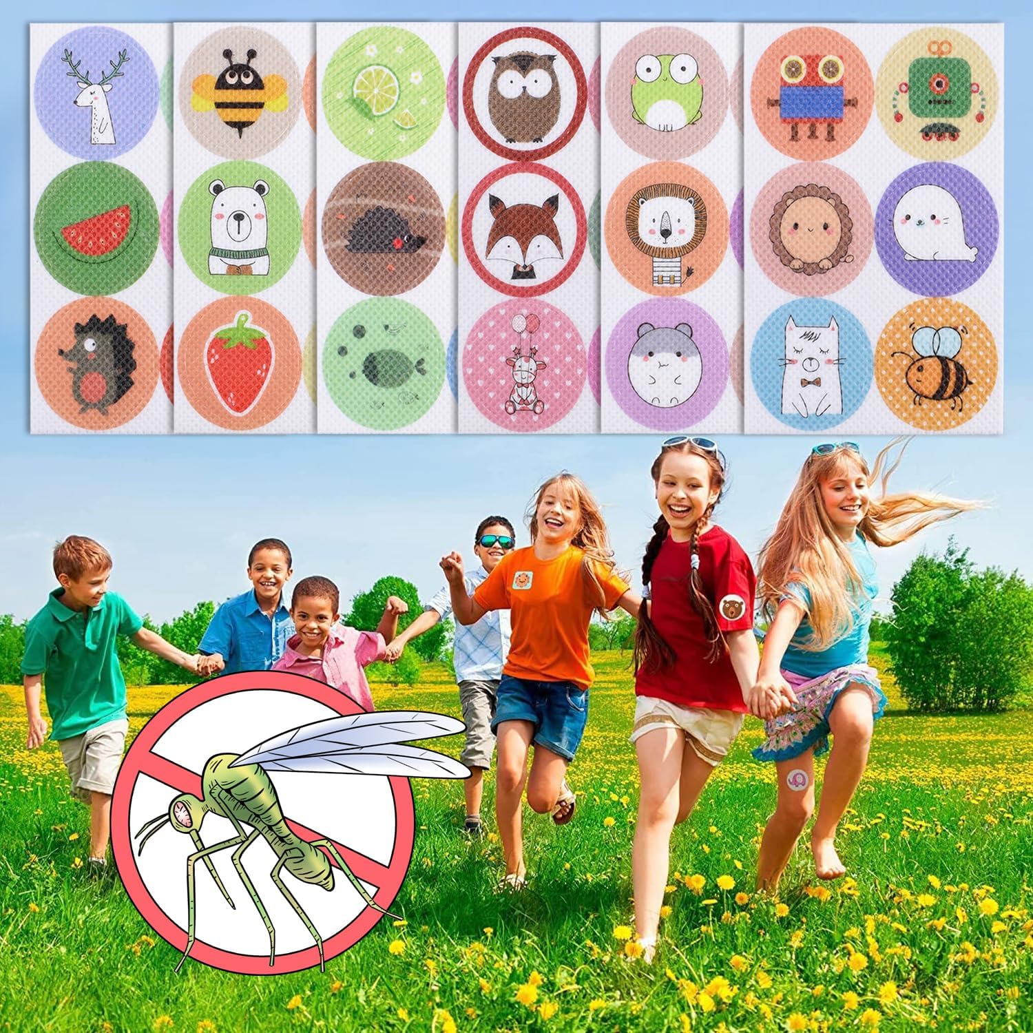 🦟🚫– Mosquito Repellent Cartoon Patches for Kids & Adults 🌈👶