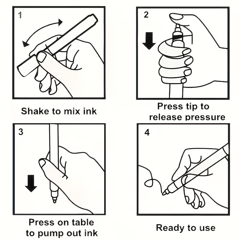 Golden Tombstone Marker Pen for Restoring Faded Grave Inscriptions