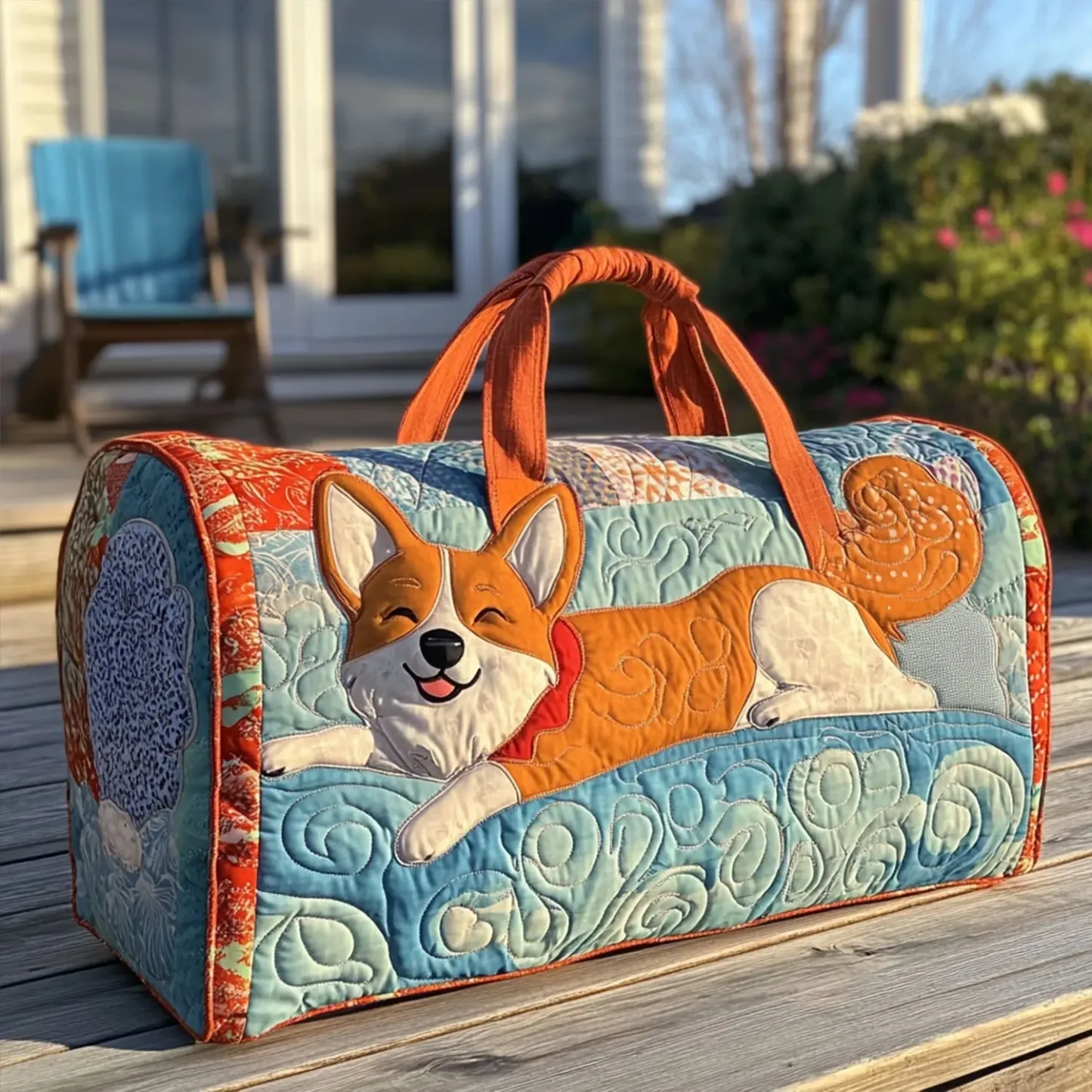 Corgi In The Beach Quilted Duffle-Bag-Fashion Trends in 2026