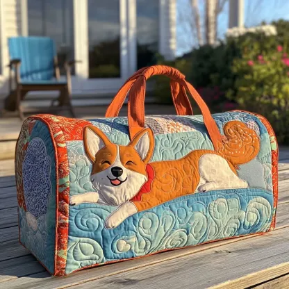 Corgi In The Beach Quilted Duffle-Bag-Fashion Trends in 2026