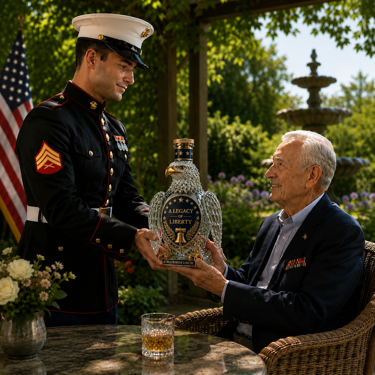 🦅A Legacy of Liberty Hawk Whiskey Bottle