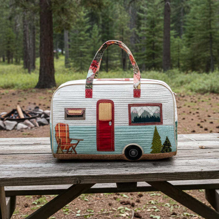 Cozy Vintage RV Travel & Weekender Bag