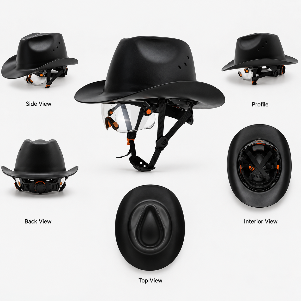 Cowboy Hard Hat for Men Western Style Work Helmet