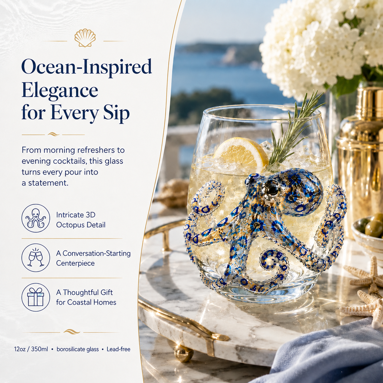 🔥 Last Day 49% OFF – 🌊 3D Ocean Animal Glassware Collection