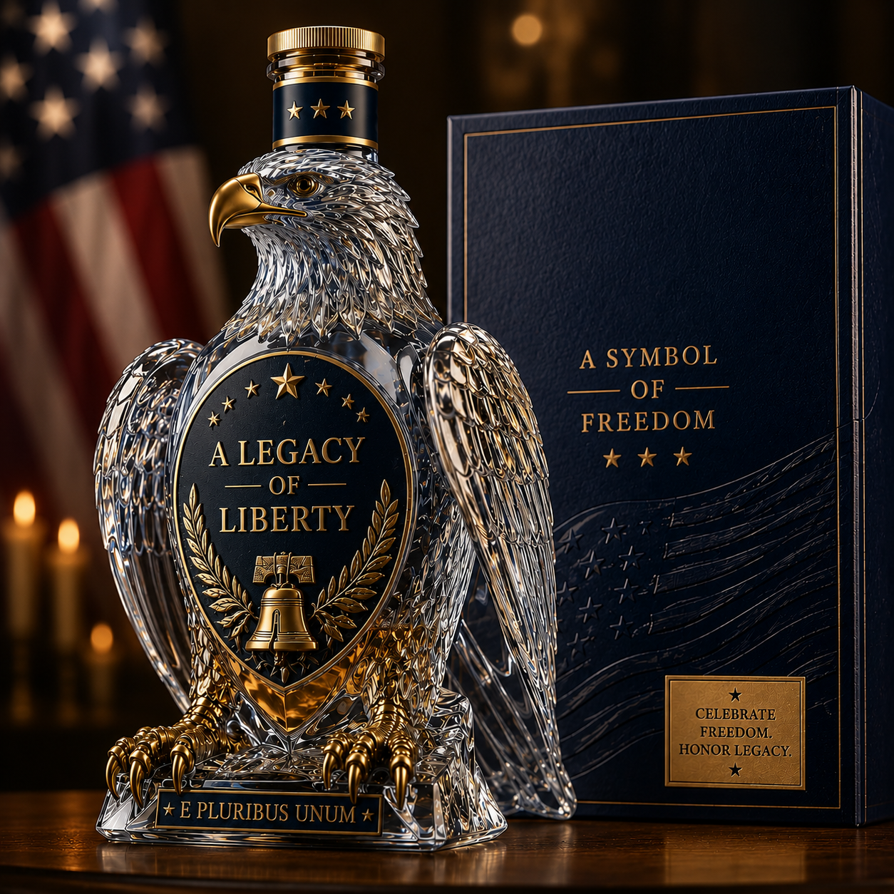 🦅A Legacy of Liberty Hawk Whiskey Bottle