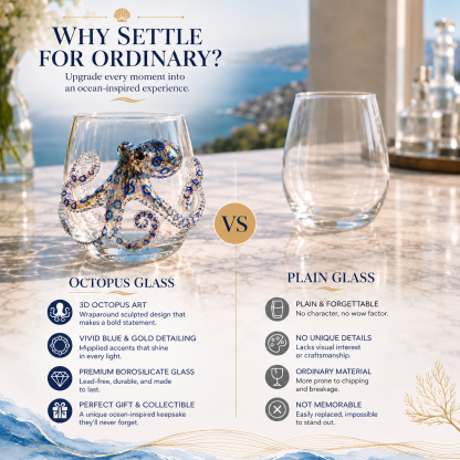 🔥 Last Day 49% OFF – 🌊 3D Ocean Animal Glassware Collection