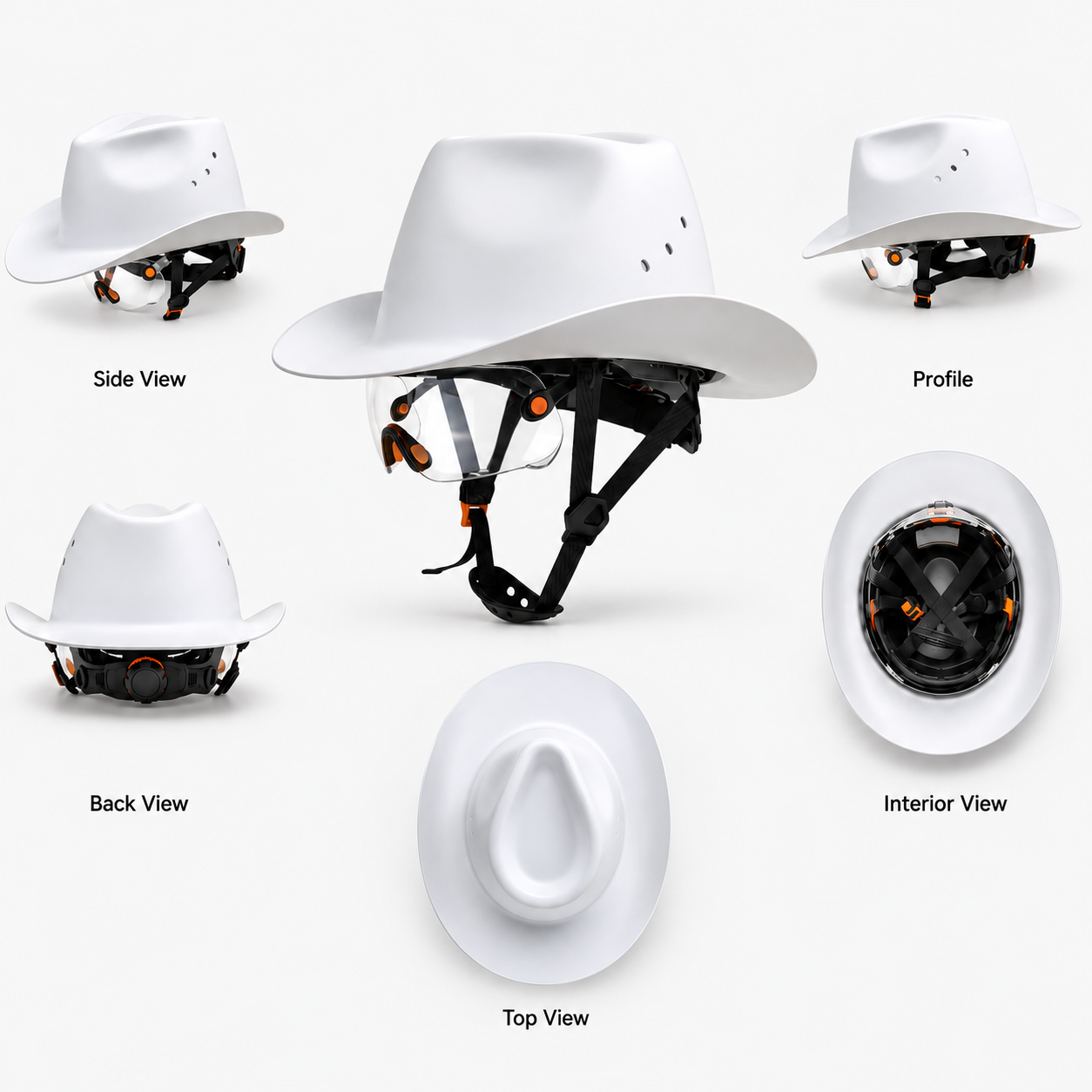 Cowboy Hard Hat for Men Western Style Work Helmet