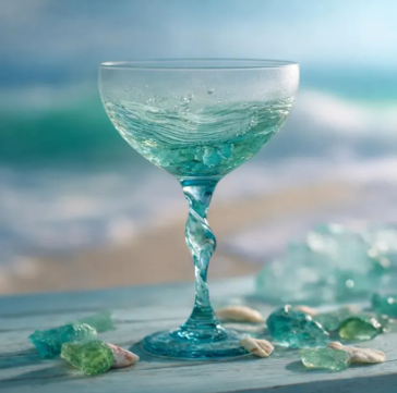 🔥Final Day Sale 49% Off🌊🍷 Ocean Wave Sea Glass Wine Glass